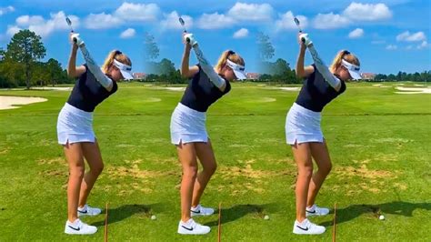 ladies golf swing in slow motion|professional golfers slow motion swings.